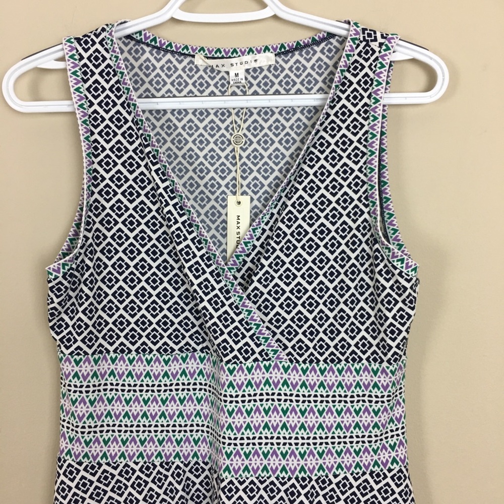 Max Studio Sleeveless Cross Wrap Front Top Dress - Picture 2 of 6